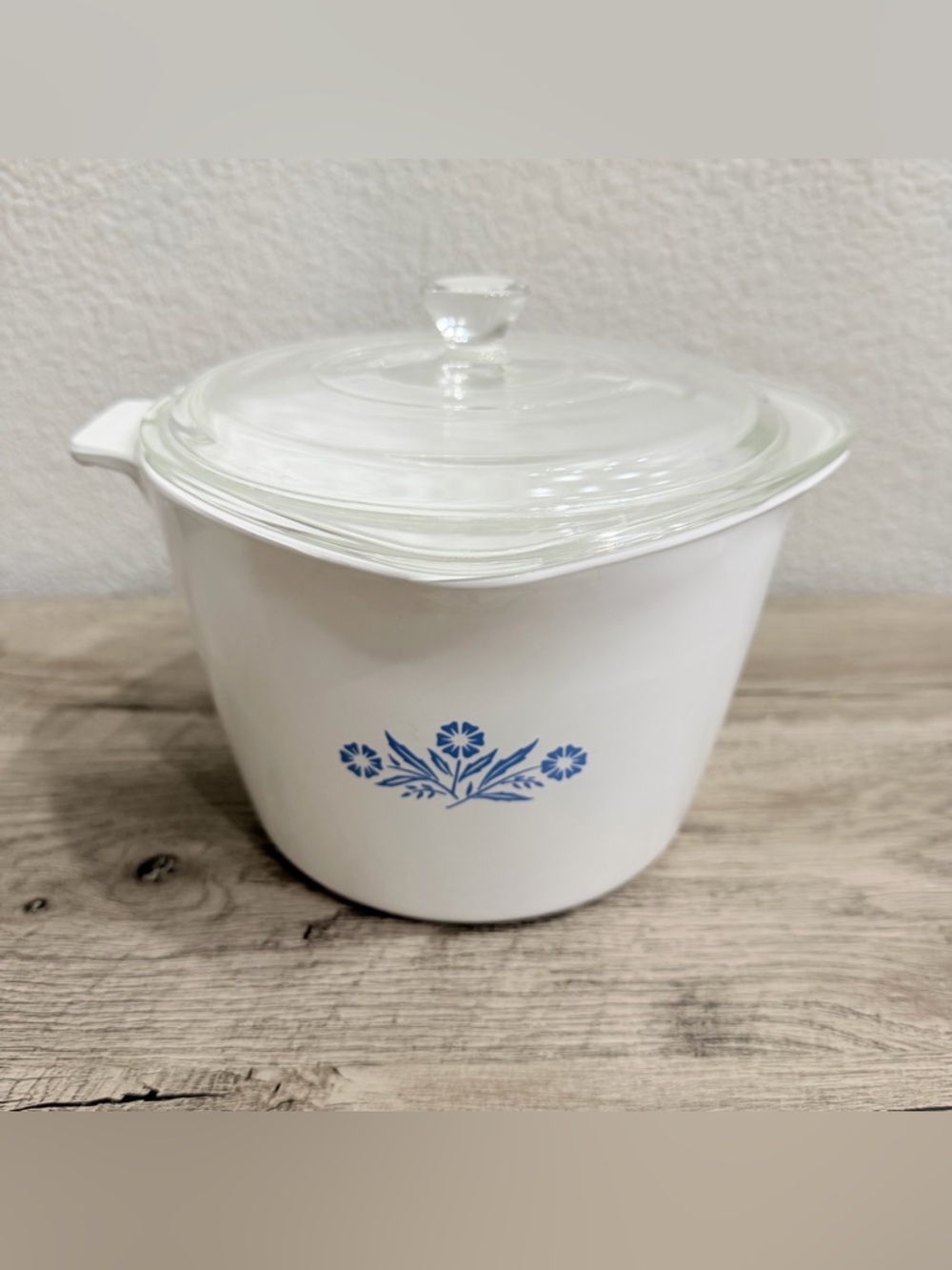 Vintage Corning Ware 2 Qt Sauce Maker Glass Lid Cornflower Blue With Lid A 22